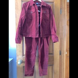 NY&CO Corduroy Jean Set Jacket and Pant